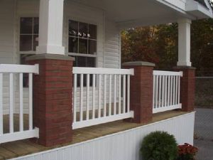 Porch with brick columns